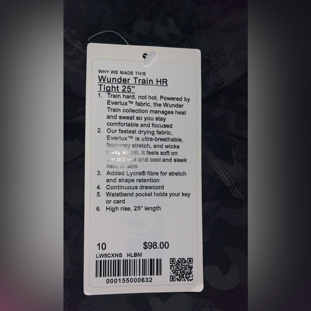 Lululemon Athletica Wunder Train HR Tight 25" in Black Camo - Picture 2 of 2